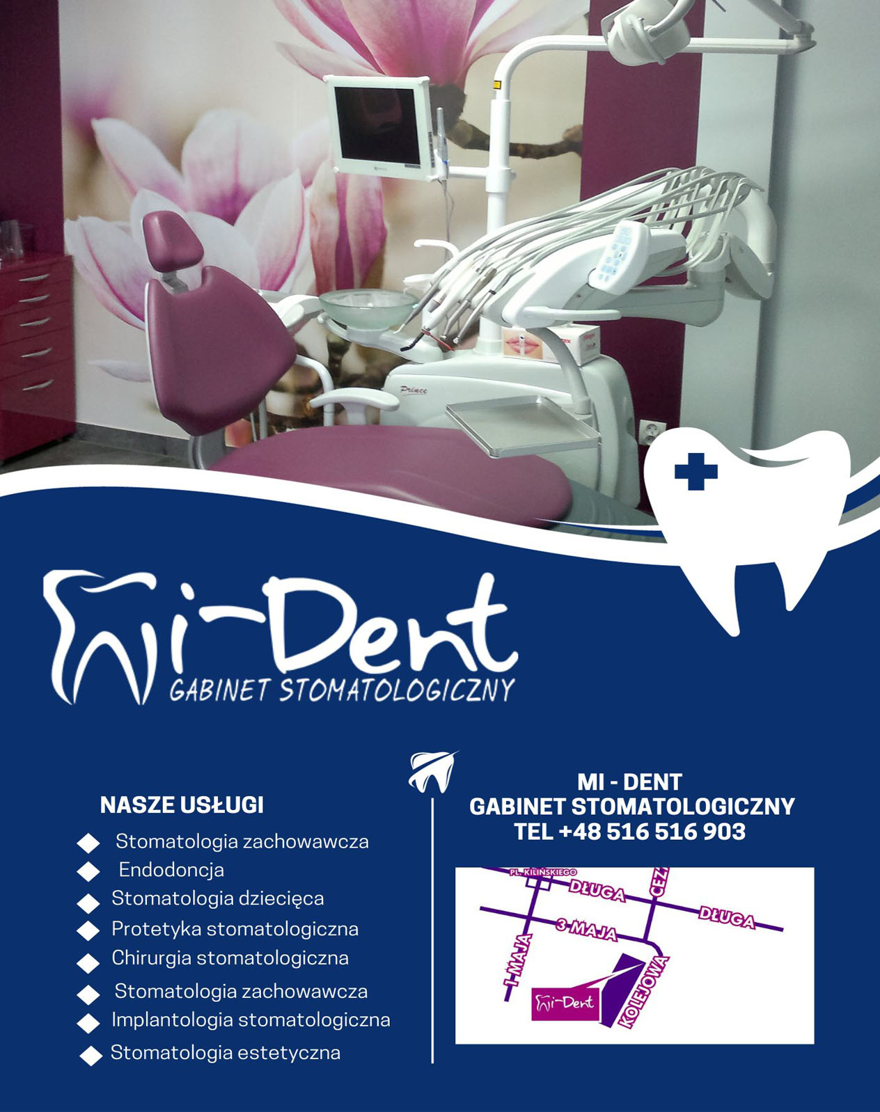 Mi-Dent Gabinet Stomatologiczny 95-100 Zgierz ul.Kolejowa 6 lokal 1A